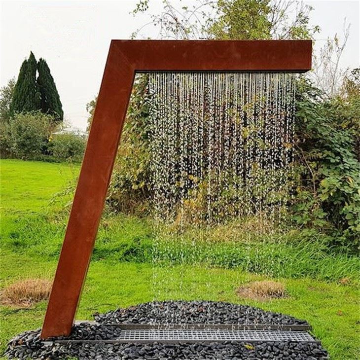 Corten Water Feature 6 Shaped