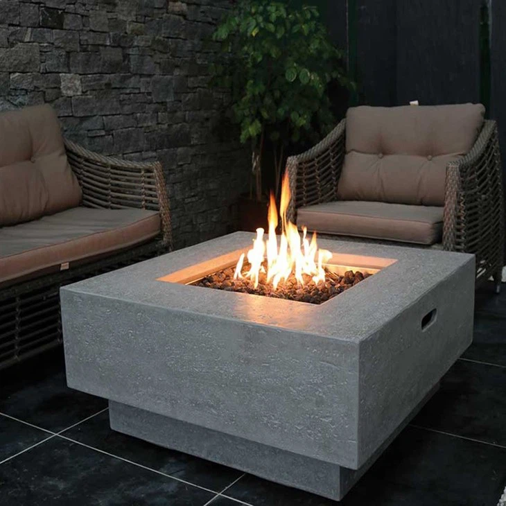 Outdoor Gas Burning Fire Pit Table