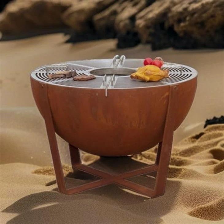 Party Using Corten Steel BBQ Grill