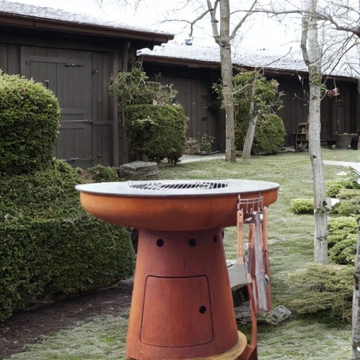 Party Using Corten Steel BBQ Grill