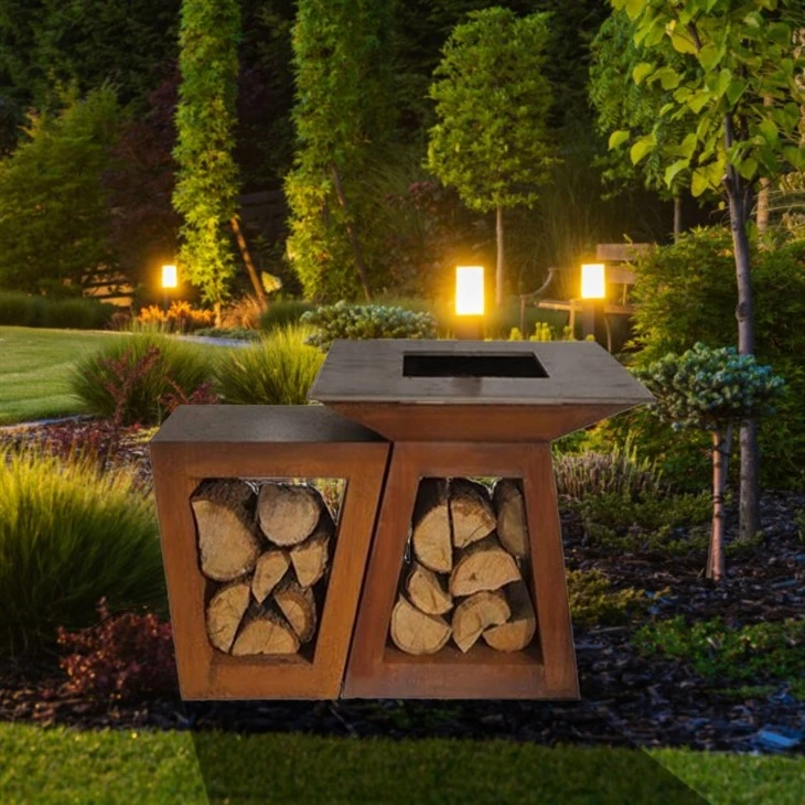 Party Using Corten Steel BBQ Grill