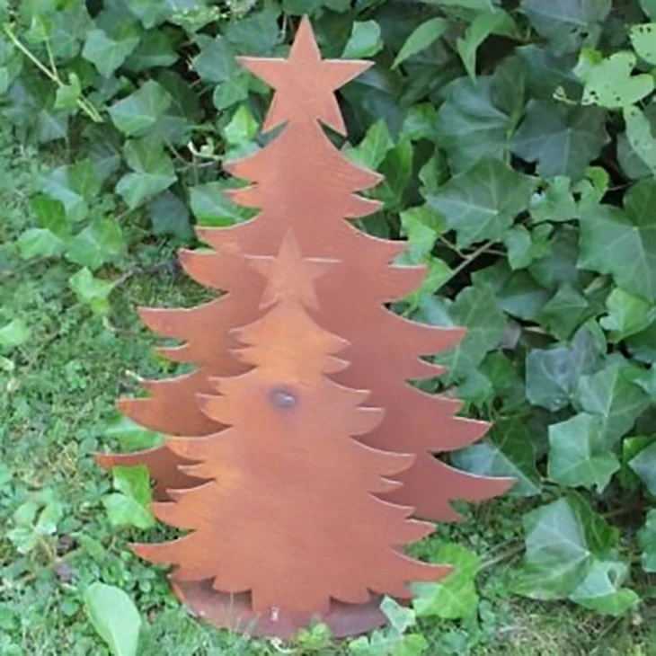 Tree Shape Wall Art Corten Steel Metal Craft