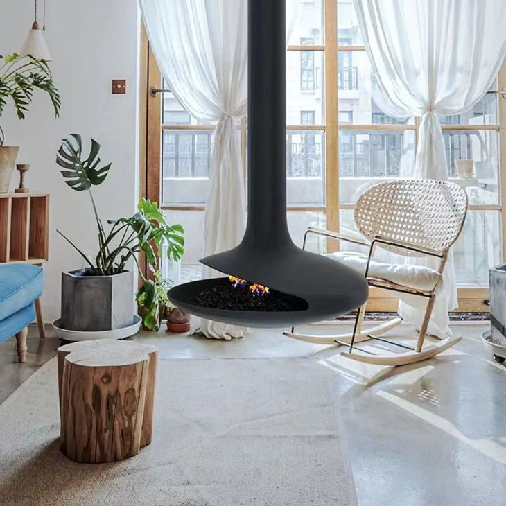 Vedeldad spis inomhus